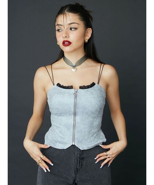 EVRIS（エヴリス）の「HEART CHOKERネックレス（ネックレス・レディース・ブルー/ブラック・FREE）」の10枚目の写真