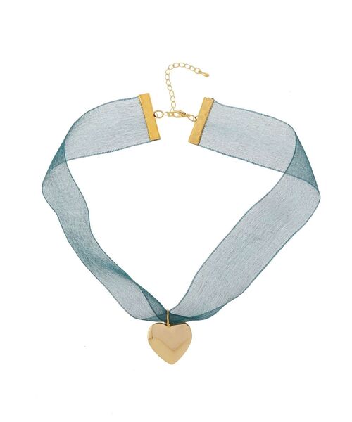 EVRIS（エヴリス）の「HEART CHOKERネックレス（ネックレス・レディース・ブルー/ブラック・FREE）」の4枚目の写真