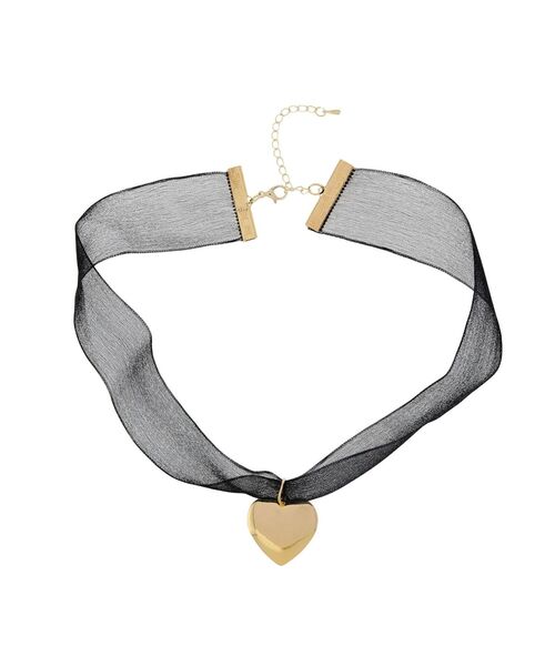 EVRIS（エヴリス）の「HEART CHOKERネックレス（ネックレス・レディース・ブルー/ブラック・FREE）」の3枚目の写真