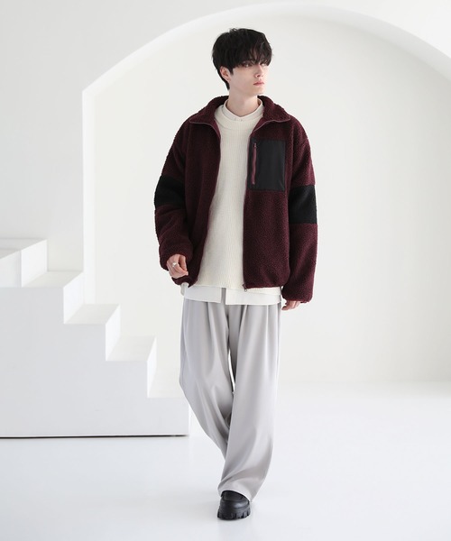 フレアシルエット アウター　ブラック ジャケット】 アウター 羽織り 黒 ブラック 7分袖 ジップアップ フレア