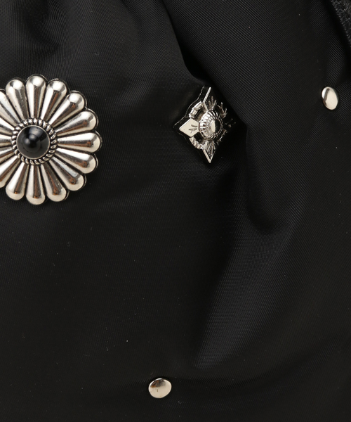 CONTROL FREAK / CTFK（コントロールフリーク）の「CONTROL FREAK スタッズコンチョキンチャク　242-120515（クラッチバッグ・レディース・ブラック/カーキ・FREE）」の6枚目の写真