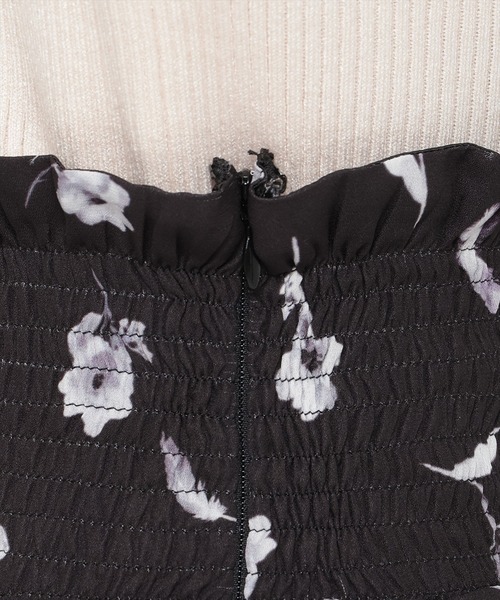 REDYAZEL（レディアゼル）の「フェザープリントスリットスカショートパン（スカート・レディース・ブルー/オフホワイト/ブラック・FREE）」の17枚目の写真