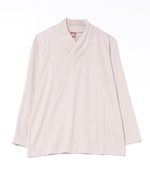 カヤ（カヤ）の「【カヤ】寒乃袷 中着インナートップス（Tシャツ/カットソー・レディース・エンジ/スミクロ/ホワイト系その他/ブルー系その他・FREE）」の2枚目の写真