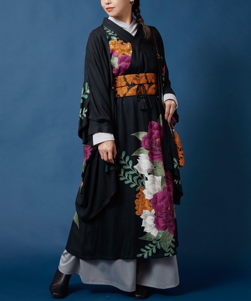 カヤ（カヤ）の「【カヤ】寒乃袷 中着インナートップス（Tシャツ/カットソー・レディース・エンジ/スミクロ/ホワイト系その他/ブルー系その他・FREE）」の10枚目の写真