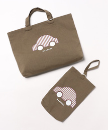 maarook（マルーク）の「ポプリンクルマパッチワークＳｃｈｏｏｌセット　　＃レッスンバッグ＃シューズバッグ（トートバッグ）」