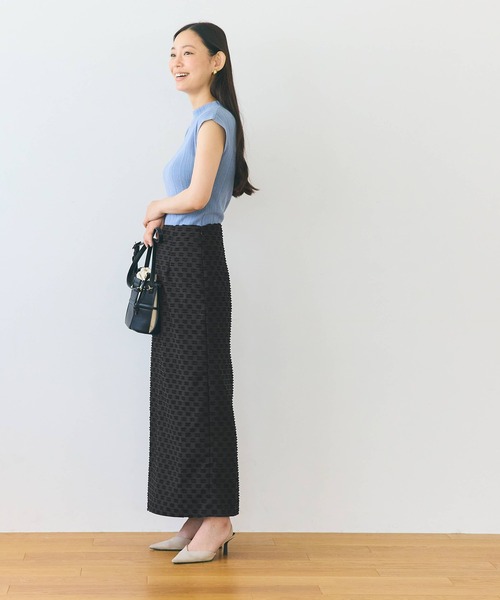 coca(coca)(コカ)の「ジャカードIラインスカート(スカート・レディース・アイボリー/ブラック・S/M/L)」の15枚目の写真