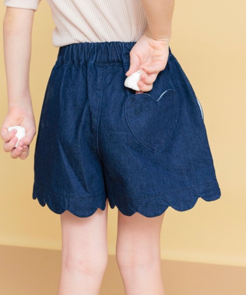 BRANSHES（ブランシェス）の「【マシュマロ】裾スカラップショートパンツ（その他パンツ・キッズ・ブラック/エンジ/ブルー/ネイビー/カラフル・120/130/140/150/90/100/110）」の2枚目の写真