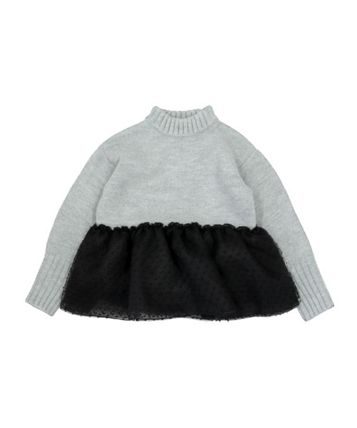 DONOBAN（ドノバン）の「チュールドッキングニット（ニット/セーター・レディース・ブラック/グレー/イエロー/アイボリー・ONE）」の20枚目の写真