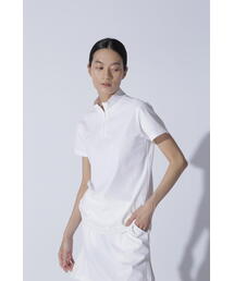 PGG（ピージージー）の「【PGG】Nyドビーストレッチ 半袖ハーフジップアップカットソー (LADIES)（Tシャツ/カットソー）」