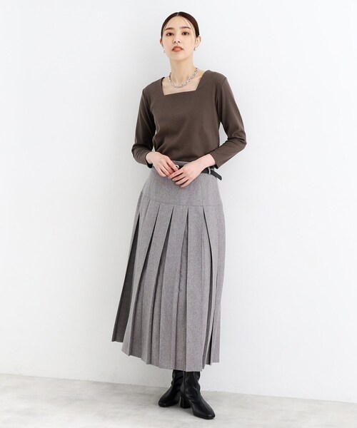 トップス tk セール】スクエアリブネック9分袖プルオーバー（ニット/セーター