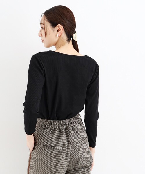 セール】スクエアリブネック9分袖プルオーバー（ニット/セーター