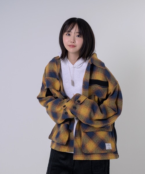 EFFECTEN】Switching Check Field Jacket