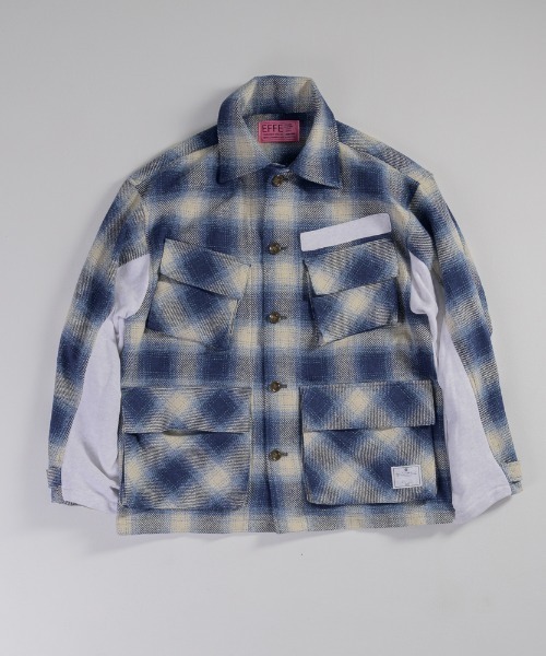 EFFECTEN】Switching Check Field Jacket