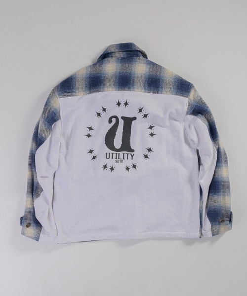 EFFECTEN】Switching Check Field Jacket