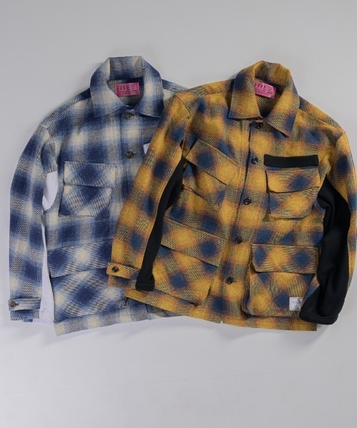 EFFECTEN】Switching Check Field Jacket
