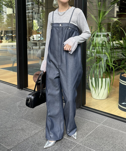 DouDou(ドゥドゥ)の「【WEB限定】チュール切替ラメプルオーバー(Tシャツ/カットソー・レディース・グレイッシュベージュ/グレー・FREE)」の5枚目の写真