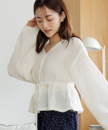 flower | エアリーペプラムカーディガン(ニット/セーター)