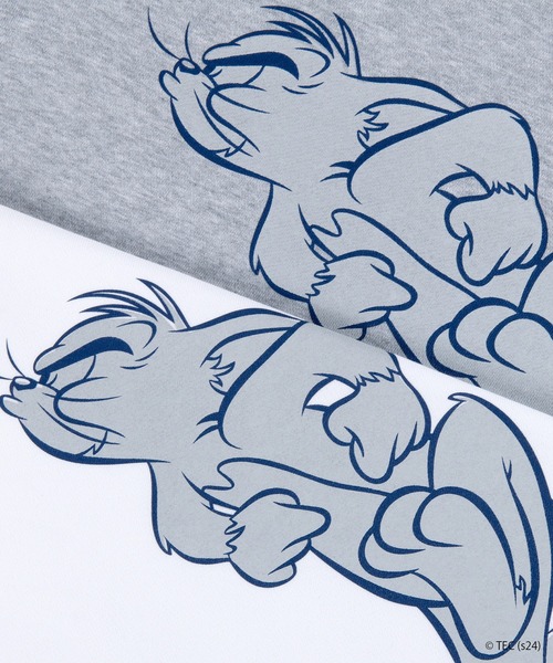 Tom＆Jerry（トムアンドジェリー）の「【公式】トムとジェリー　MLE＜TOM and JERRY＞　クルーネックスウェットシャツ　トム（スウェット・レディース・ホワイト・S/M/L）」の3枚目の写真