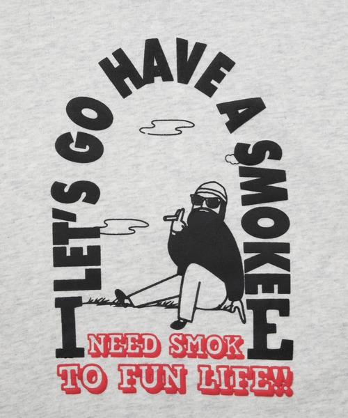 modem design(モデムデザイン)の「MODEM DESIGN/モデムデザイン スウェットクルー -タバコおじさん-(スウェット・メンズ・グレー/オリーブ・X-LARGE/LARGE/MEDIUM)」の13枚目の写真