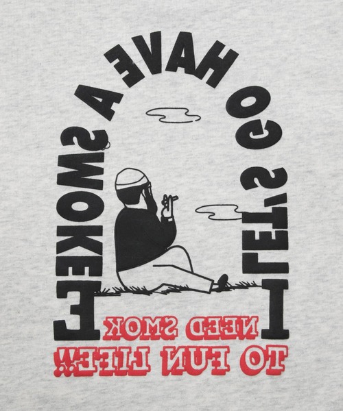 modem design(モデムデザイン)の「MODEM DESIGN/モデムデザイン スウェットクルー -タバコおじさん-(スウェット・メンズ・グレー/オリーブ・X-LARGE/LARGE/MEDIUM)」の15枚目の写真