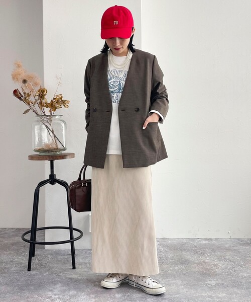 fredy emue(フレディエミュ)の「CATフロッキープリント ロンTシャツ(Tシャツ/カットソー・レディース・チャコールグレー/オフホワイト/ライトグレー・38)」の18枚目の写真