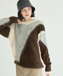 ROPE' PICNIC | パネル柄ジャガードプルオーバー(ニット/セーター)