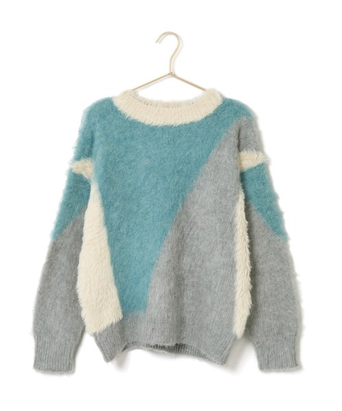 ROPE' PICNIC（ロペピクニック）の「パネル柄ジャガードプルオーバー（ニット/セーター・レディース・ブルー系その他6/ブラウン系その他3・38）」の8枚目の写真