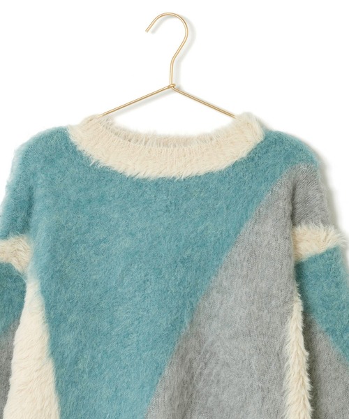 ROPE' PICNIC（ロペピクニック）の「パネル柄ジャガードプルオーバー（ニット/セーター・レディース・ブルー系その他6/ブラウン系その他3・38）」の10枚目の写真