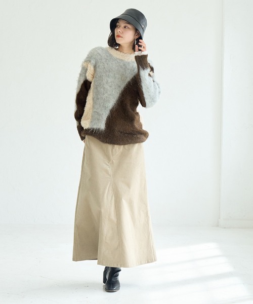 ROPE' PICNIC（ロペピクニック）の「パネル柄ジャガードプルオーバー（ニット/セーター・レディース・ブルー系その他6/ブラウン系その他3・38）」の14枚目の写真