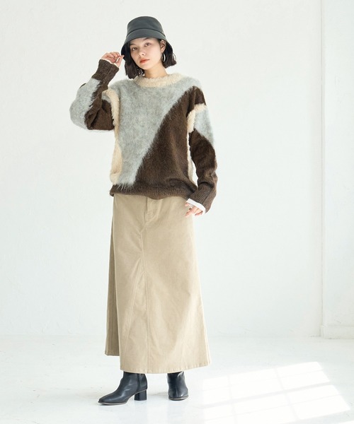 ROPE' PICNIC（ロペピクニック）の「パネル柄ジャガードプルオーバー（ニット/セーター・レディース・ブルー系その他6/ブラウン系その他3・38）」の15枚目の写真