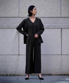 セール】＜conte＞サテン カシュクール オールインワン（つなぎ