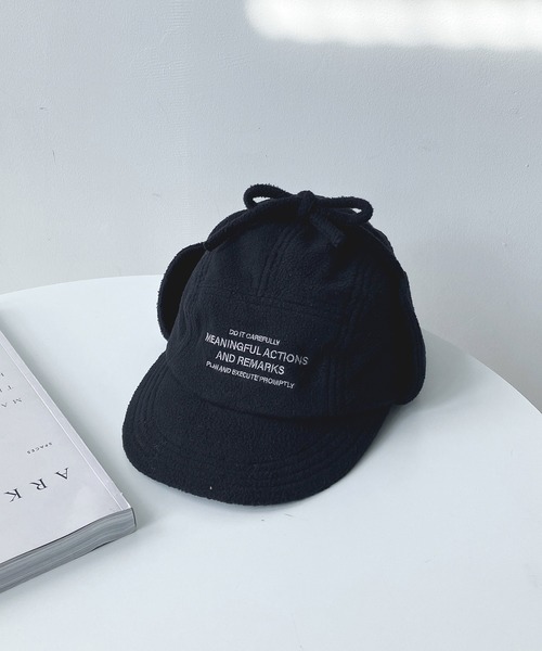 AS KNOW AS plus（アズノゥアズプラス）の「◇フリースフライトキャップ（キャップ・レディース・ブラック/アイボリー・FREE）」の14枚目の写真