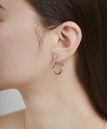 【 金属アレルギー対応 】 シンプルフープピアス サージカルステンレス  (両耳用)