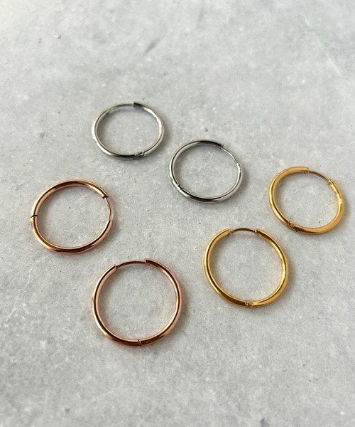 ciite'(シーテ)の「【 金属アレルギー対応 】 シンプルフープピアス サージカルステンレス (両耳用)(ピアス(両耳用)・レディース・シルバー/ゴールド/ピンクゴールド・FREE)」の17枚目の写真