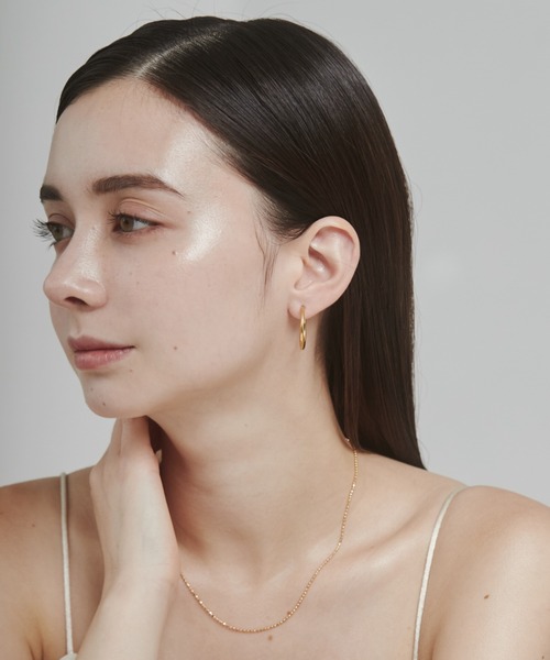 ciite'(シーテ)の「【 金属アレルギー対応 】 シンプルフープピアス サージカルステンレス (両耳用)(ピアス(両耳用)・レディース・シルバー/ゴールド/ピンクゴールド・FREE)」の4枚目の写真