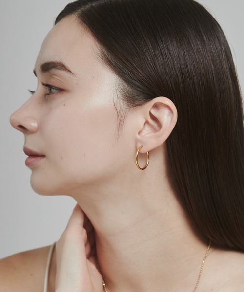 ciite'(シーテ)の「【 金属アレルギー対応 】 シンプルフープピアス サージカルステンレス (両耳用)(ピアス(両耳用)・レディース・シルバー/ゴールド/ピンクゴールド・FREE)」の5枚目の写真