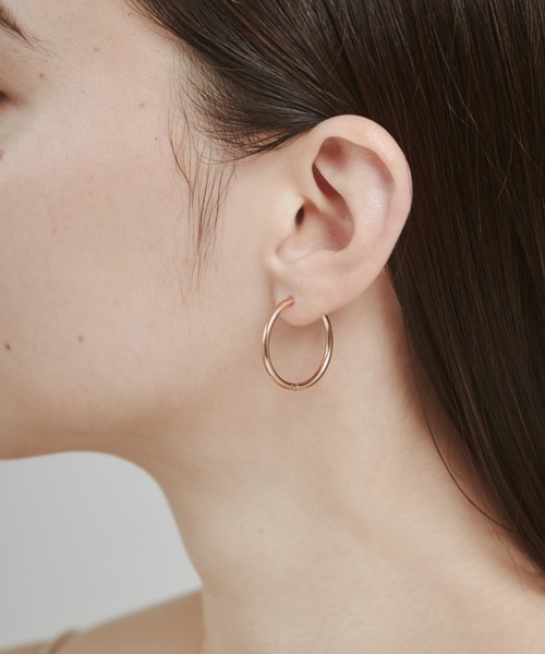 ciite'(シーテ)の「【 金属アレルギー対応 】 シンプルフープピアス サージカルステンレス (両耳用)(ピアス(両耳用)・レディース・シルバー/ゴールド/ピンクゴールド・FREE)」の12枚目の写真