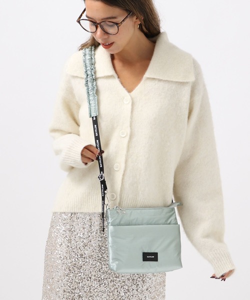 BAYFLOW（ベイフロー）の「フリルショルダーパフサコッシュ（ショルダーバッグ・レディース・ミント/シルバー/ブラック・FREE）」の9枚目の写真