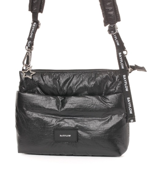 BAYFLOW（ベイフロー）の「フリルショルダーパフサコッシュ（ショルダーバッグ・レディース・ミント/シルバー/ブラック・FREE）」の12枚目の写真