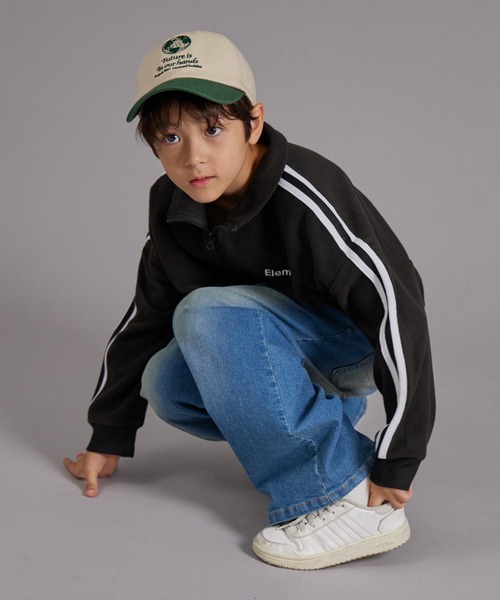 PAIRMANON STREET（ペアマノンストリート）の「【PAIRMANON STREET】マイクロフリース ハーフジップ ラインテープ プルオーバー（その他アウター・キッズ・ブラック/グレイッシュベージュ/ブルー/パープル・90/120/150/160/100/110/130/140）」の5枚目の写真