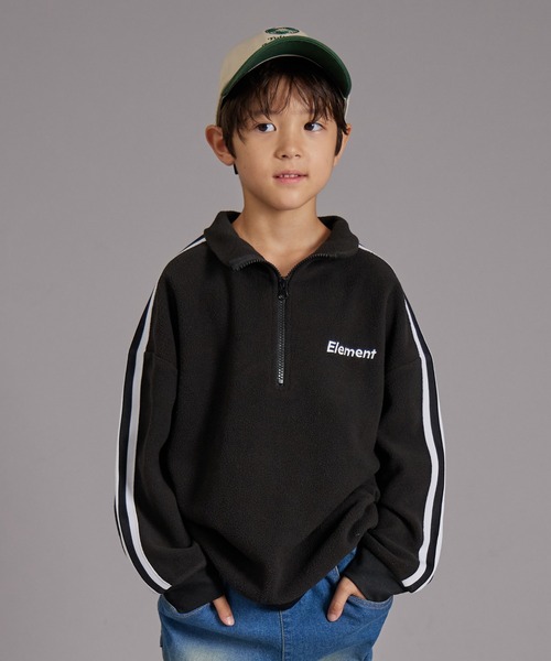 PAIRMANON STREET（ペアマノンストリート）の「【PAIRMANON STREET】マイクロフリース ハーフジップ ラインテープ プルオーバー（その他アウター・キッズ・ブラック/グレイッシュベージュ/ブルー/パープル・90/120/150/160/100/110/130/140）」の8枚目の写真