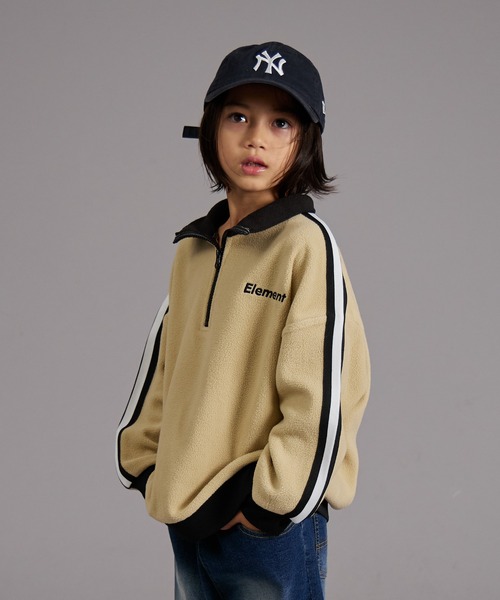 PAIRMANON STREET（ペアマノンストリート）の「【PAIRMANON STREET】マイクロフリース ハーフジップ ラインテープ プルオーバー（その他アウター・キッズ・ブラック/グレイッシュベージュ/ブルー/パープル・90/120/150/160/100/110/130/140）」の14枚目の写真