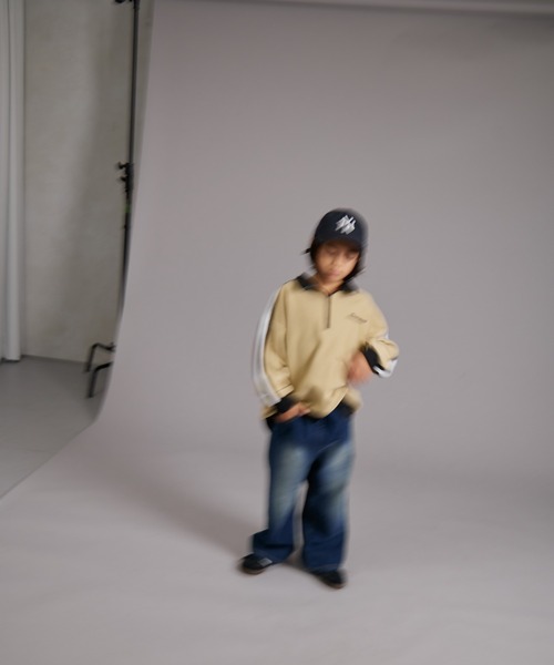 PAIRMANON STREET（ペアマノンストリート）の「【PAIRMANON STREET】マイクロフリース ハーフジップ ラインテープ プルオーバー（その他アウター・キッズ・ブラック/グレイッシュベージュ/ブルー/パープル・90/120/150/160/100/110/130/140）」の19枚目の写真