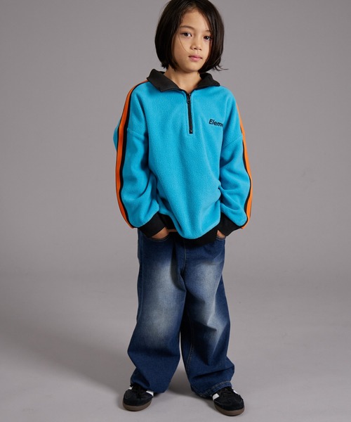 PAIRMANON STREET（ペアマノンストリート）の「【PAIRMANON STREET】マイクロフリース ハーフジップ ラインテープ プルオーバー（その他アウター・キッズ・ブラック/グレイッシュベージュ/ブルー/パープル・90/120/150/160/100/110/130/140）」の22枚目の写真