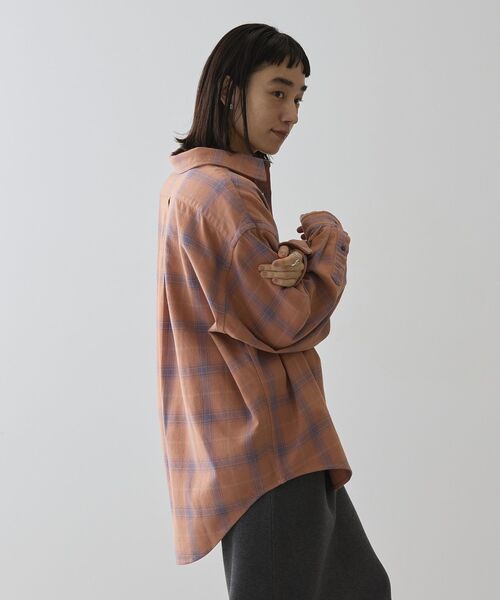 AMERICAN HOLIC（アメリカンホリック）の「スラブチェックBIGシャツ（シャツ/ブラウス・レディース・グリーン/レッド・FREE）」の10枚目の写真