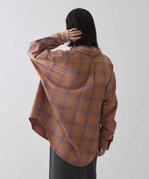 AMERICAN HOLIC（アメリカンホリック）の「スラブチェックBIGシャツ（シャツ/ブラウス・レディース・グリーン/レッド・FREE）」の11枚目の写真