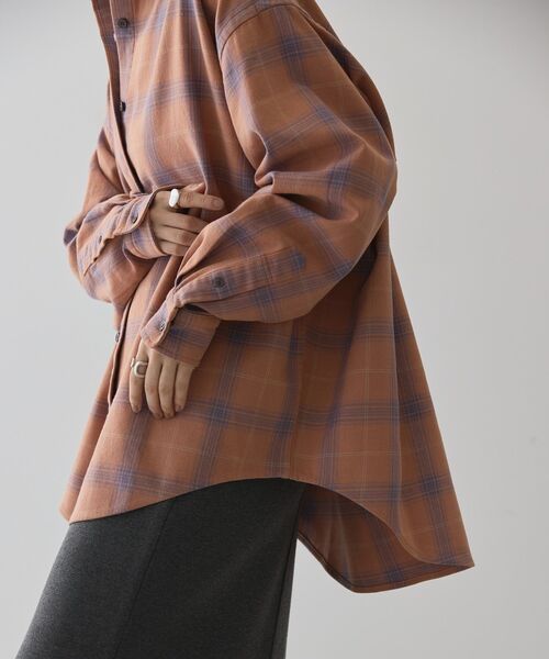 AMERICAN HOLIC（アメリカンホリック）の「スラブチェックBIGシャツ（シャツ/ブラウス・レディース・グリーン/レッド・FREE）」の17枚目の写真