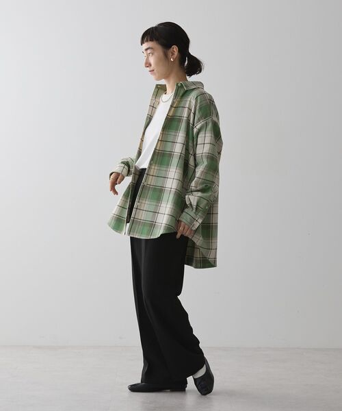 AMERICAN HOLIC（アメリカンホリック）の「スラブチェックBIGシャツ（シャツ/ブラウス・レディース・グリーン/レッド・FREE）」の21枚目の写真