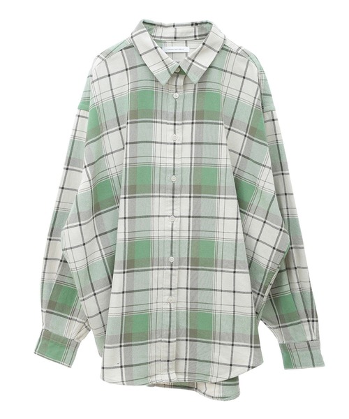 AMERICAN HOLIC（アメリカンホリック）の「スラブチェックBIGシャツ（シャツ/ブラウス・レディース・グリーン/レッド・FREE）」の8枚目の写真