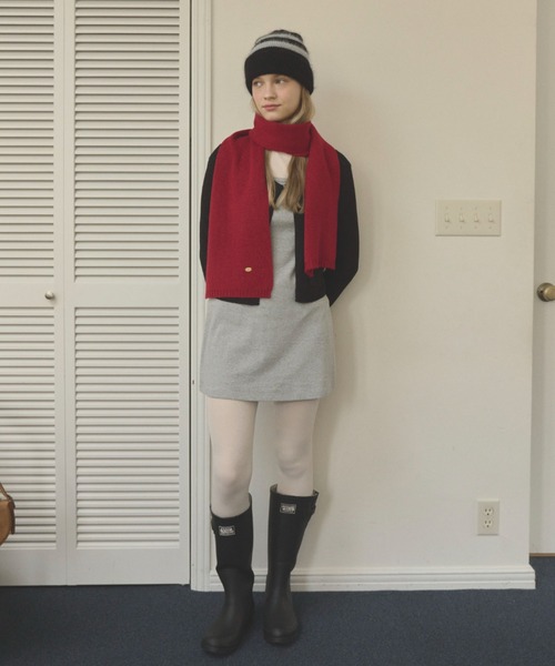 GIUNON（ジウノン）の「mohair touch knit cap / モヘアタッチニットキャップ（ニットキャップ/ビーニー・レディース・ブラック/ホワイト/グレー・FREE）」の16枚目の写真